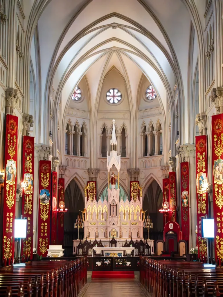 here is the inside of St Ignatius Cathedral in Xujiahui